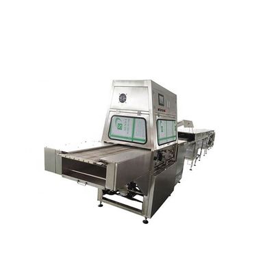 0-6m/Min Donut Çikolata Enrober Makinesi Çikolata Barları için 400mm Genişlik