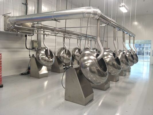 İyi bir fiyat. 220V 380V Çikolata Panning Makinesi 32 rev/min Çikolata Poliş Makinesi çevrimiçi